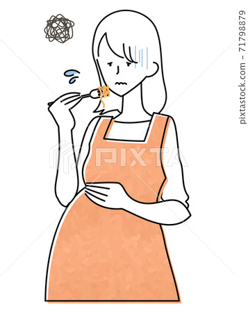 女人吃的插圖 女人吃的插圖 71798879