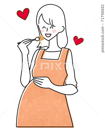 女人吃的插圖 女人吃的插圖 71798882