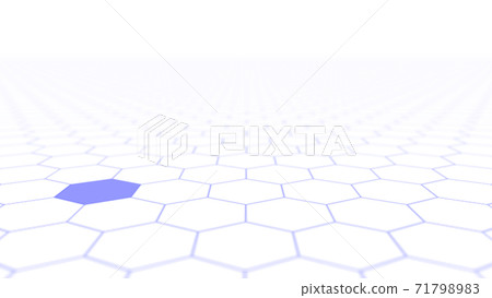 CG Hexagon background material of multiple hexagons lined up 71798983