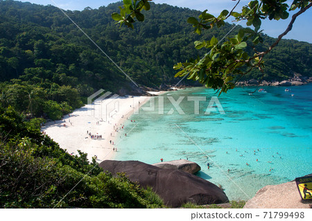 Similan Islands beach in the Andaman Sea, top view. Tourism, Asia, travel..February 4, 2019 Similan Islands beach in the Andaman Sea, top view. Tourism, Asia, travel..February 4, 2019 71799498