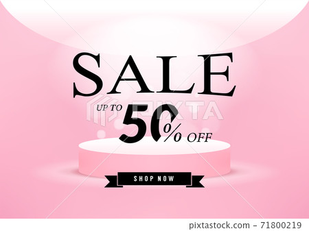 Pink sale banner template design. Pink sale banner template design. 71800219