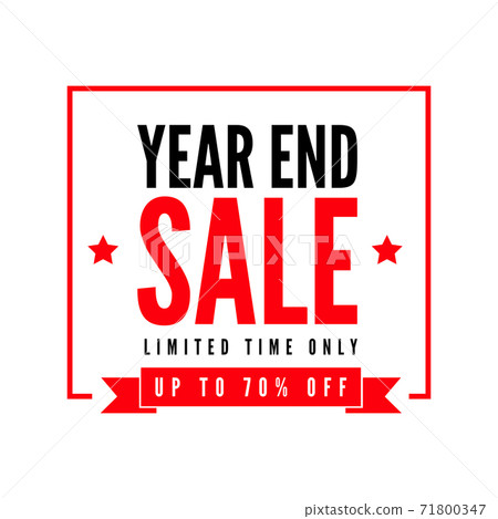 Year end sale banner template. 71800347