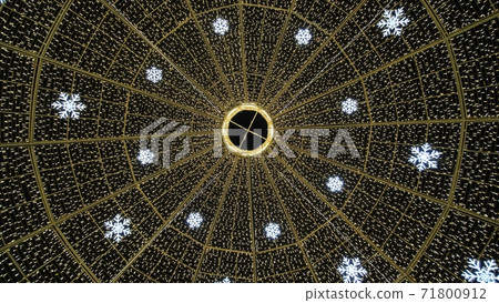 Christmas illumination on the streets of Moscow. 71800912