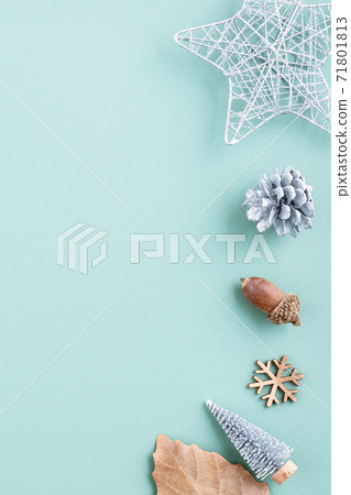 Christmas background top view holiday decoration Christmas background クリスマスバック 71801813