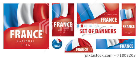 Vector set of banners with the national flag of... - Stock Illustration ...