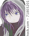 Woman in hood 71803201