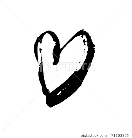 Grunge heart. Valentine day print. Vector illustration. Grunge heart. Valentine day print. Vector illustration. 71803805