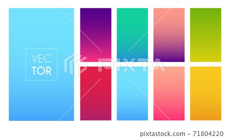 Trendy gradient poster. Bright abstract yellow blue green soft color wallpaper for website or mobile app. 71804220