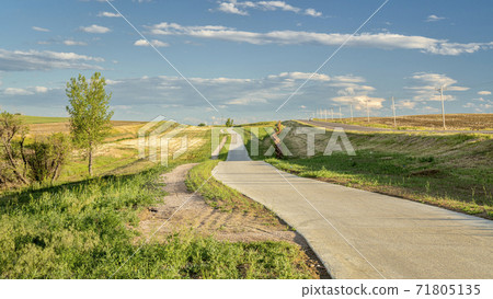 regional bike trail in Colorado foothills regional bike trail in Colorado foothills 71805135