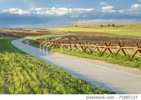 regional bike trail in Colorado foothills regional bike trail in Colorado foothills 71805137