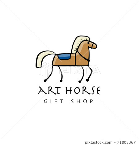 Horse logo. Sketch for your design Horse logo. Sketch for your design 71805367