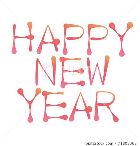 New Year's card HAPPY NEW YEAR pink 71805368