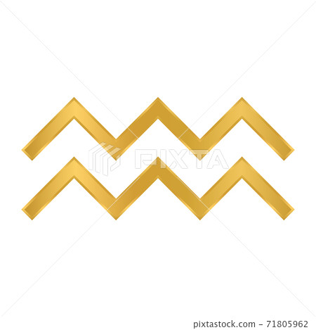 Aquarius symbol on white. 71805962