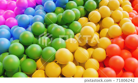 LGBT，彩虹旗色球。 3D渲染 71806242