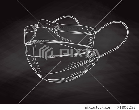 Surgical, Medical Face Mask that protects airborne diseases, viruses. Coronavirus. Defence from air pollution. Vector illustration Surgical, Medical Face Mask that protects airborne diseases, viruses. Coronavirus. Defence from air pollution. Vector illustration 71806255