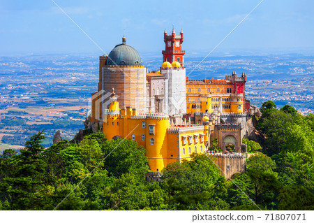 Pena Palace in Sintra town, Portugal 71807071