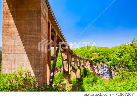 Tara river bridge near Zabljak, Montenegro 71807207
