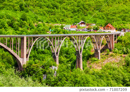 Tara river bridge near Zabljak, Montenegro 71807209