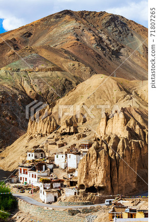 Moonland near Lamayuru village in Ladakh 71807265