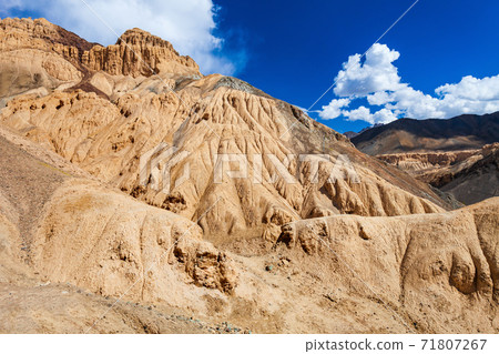 Moonland near Lamayuru village in Ladakh 71807267