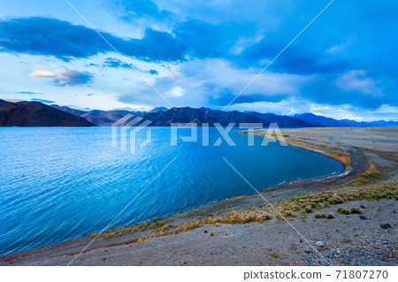 Pangong Tso Lake in Ladakh, India 71807270
