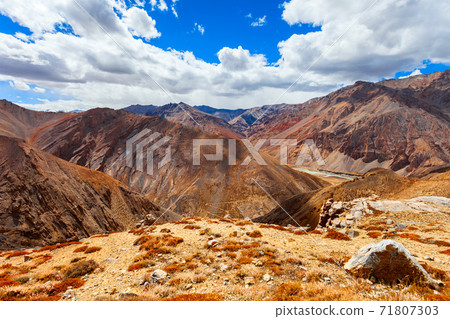 Manali to Leh mountain landscape, Himalayas 71807303
