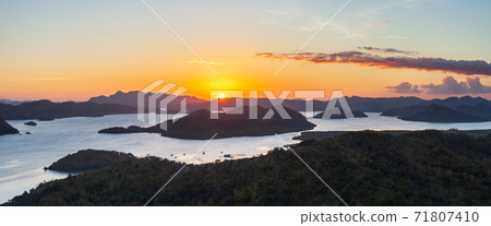 Coron town aerial panoramic view, Busuanga Coron town aerial panoramic view, Busuanga 71807410