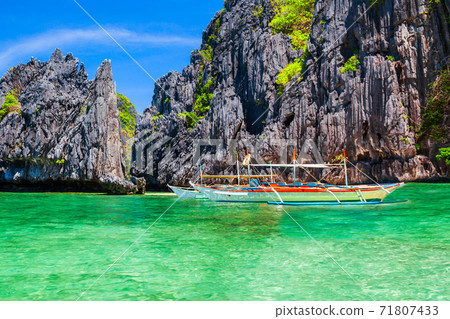 Bangka boat in El Nido, Philippines Bangka boat in El Nido, Philippines 71807433