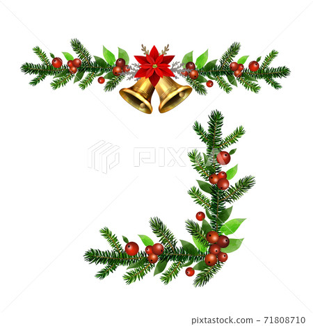 Christmas Holly brunches decoration vector Christmas Holly brunches decoration vector 71808710