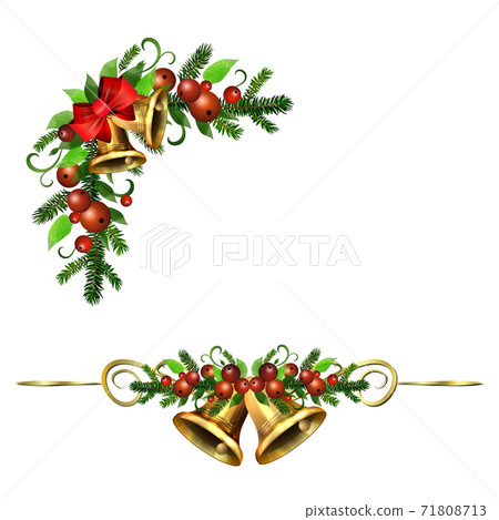 Christmas Holly brunches decoration vector Christmas Holly brunches decoration vector 71808713
