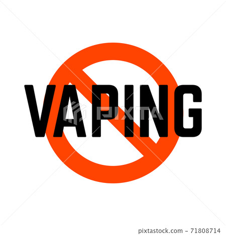 no vaping warning sign isolated on white no vaping warning sign isolated on white 71808714