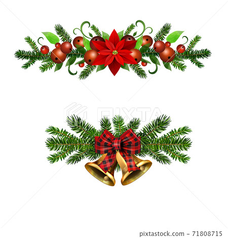 Christmas Holly brunches decoration vector 71808715