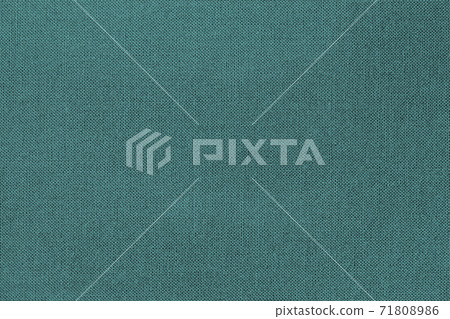 Texture of colorful canvas or burlap closeup, dark turquoise color, bright background 71808986