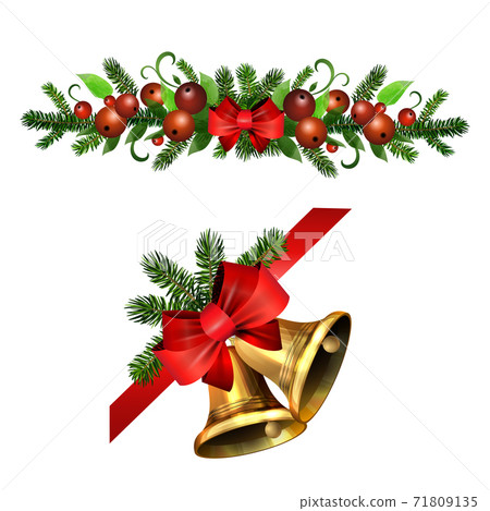 Christmas Holly brunches decoration vector Christmas Holly brunches decoration vector 71809135
