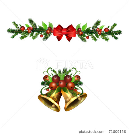 Christmas Holly brunches decoration vector Christmas Holly brunches decoration vector 71809138