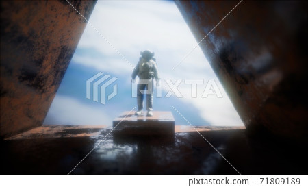 8K astronaut on the space observatory station near Earth 71809189