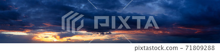 Dramatic Panoramic View of a cloudscape Dramatic Panoramic View of a cloudscape 71809288
