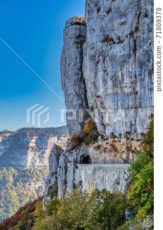 Landscape of Vercors in France - view of Combe Laval, Col del la Machine Landscape of Vercors in France - view of Combe Laval, Col del la Machine 71809378