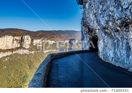 Landscape of Vercors in France - view of Combe Laval, Col del la Machine Landscape of Vercors in France - view of Combe Laval, Col del la Machine 71809381