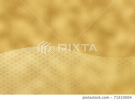 Qinghai wave pattern, Qinghai wave pattern, background material, gold 71810004