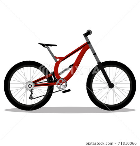 Isolated red city bike Isolated red city bike 71810066