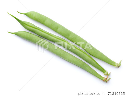 Fresh Green Beans Isolated Over White Background Fresh Green Beans Isolated Over White Background 71810315