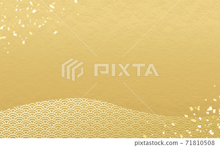 Gold leaf background material, gold, gold folding screen, gold, Qinghai wave pattern, 71810508