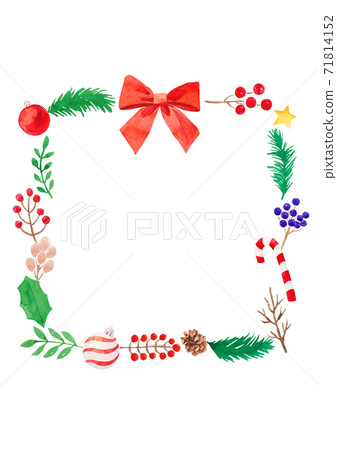 Christmas Watercolor-Square Border Christmas Watercolor-Square Border 71814152