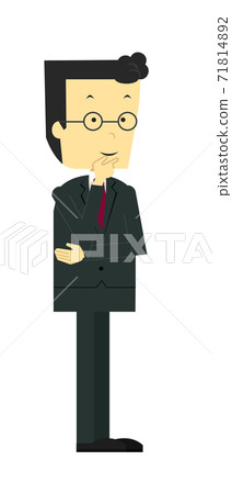 Men in suits thinking 71814892