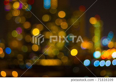 abstract blur image beautiful decorative lights at night The lights from the building blocks at night of City Bangkok Thailand 71816109