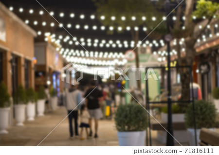 abstract blur image of night festival in a restaurant and market street walk with bokeh for background abstract blur image of night festival in a restaurant and market street walk with bokeh for background 71816111