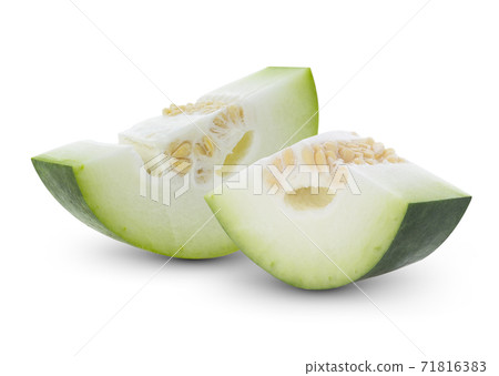 Benincasa hispida on white background Benincasa hispida on white background 71816383