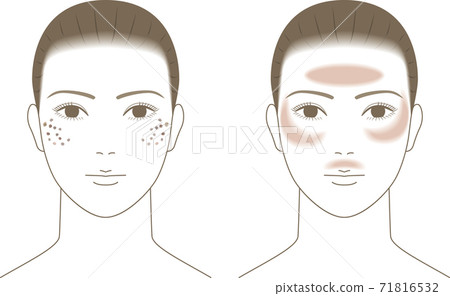 有污漬的女人的臉 71816532