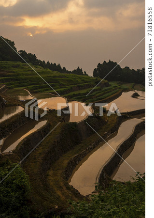 Tanimizu Rice Terrace in the early morning in Minamishimabara City, Nagasaki Prefecture 71816558